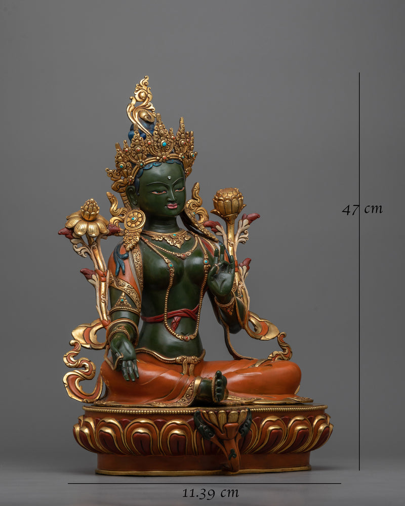 radiant-green-tara-statue