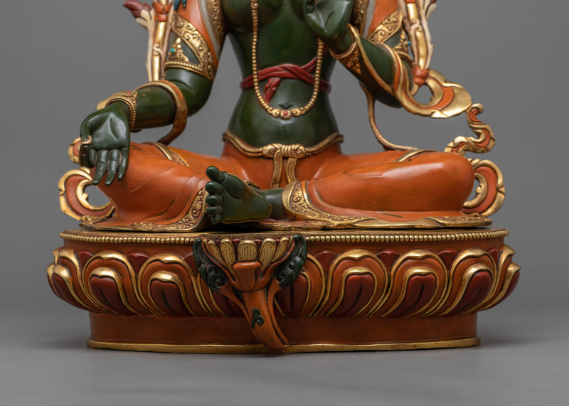 Radiant Green Tara Statue | Manifestation of Compassionate Action