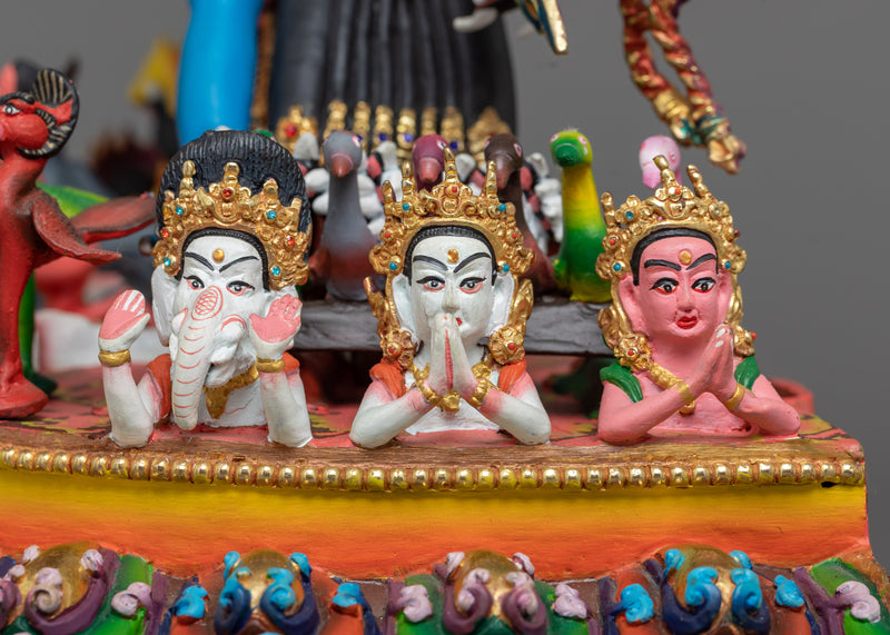 Heruka Yamantaka with Consort Statue | Embodiment of Divine Power and Wisdom