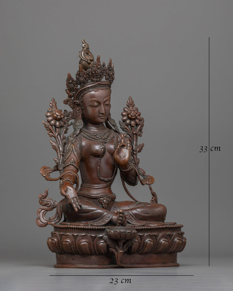 Green Arya Tara Statue | Symbol of Compassion and Liberation