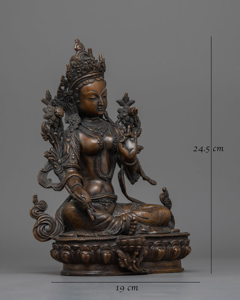 Green Arya Tara Statue | Symbol of Enlightenment and Protection