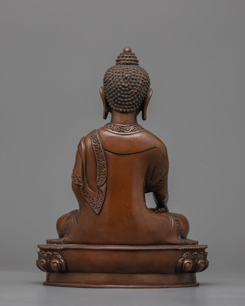 Oxidized Copper Shakyamuni Buddha Statue | Essence of Enlightenment