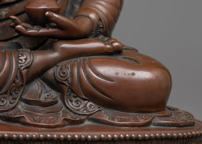 Oxidized Copper Shakyamuni Buddha Statue | Essence of Enlightenment