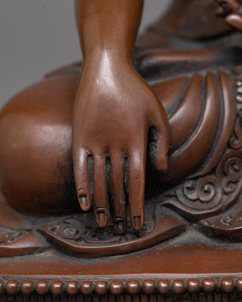 Oxidized Copper Shakyamuni Buddha Statue | Essence of Enlightenment