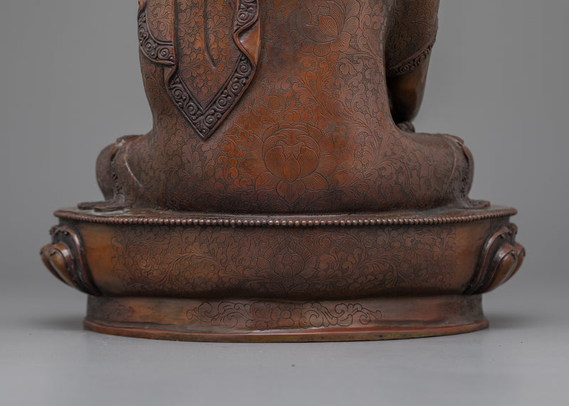 Buddha Shakyamuni Oxidized Sculpture | Beacon of Enlightenment