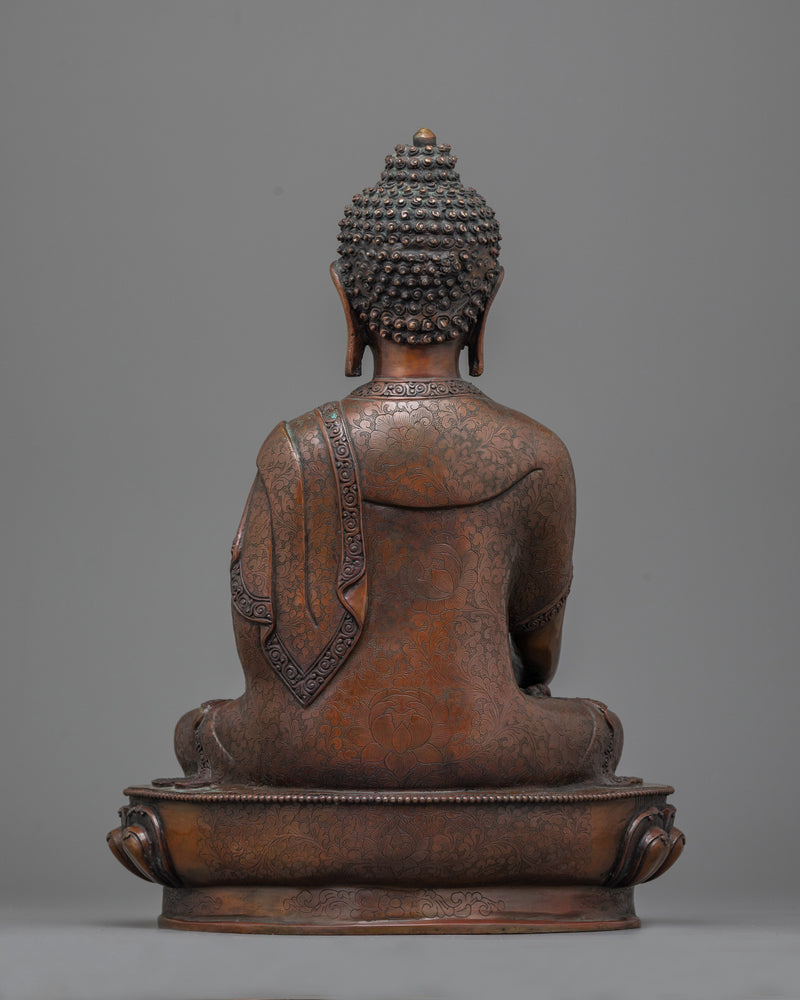 Buddha Shakyamuni Oxidized Sculpture | Beacon of Enlightenment