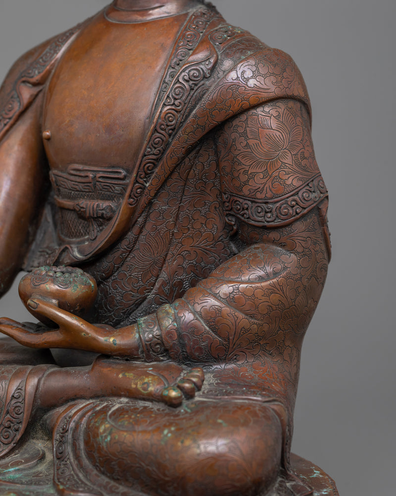 Buddha Shakyamuni Oxidized Sculpture | Beacon of Enlightenment