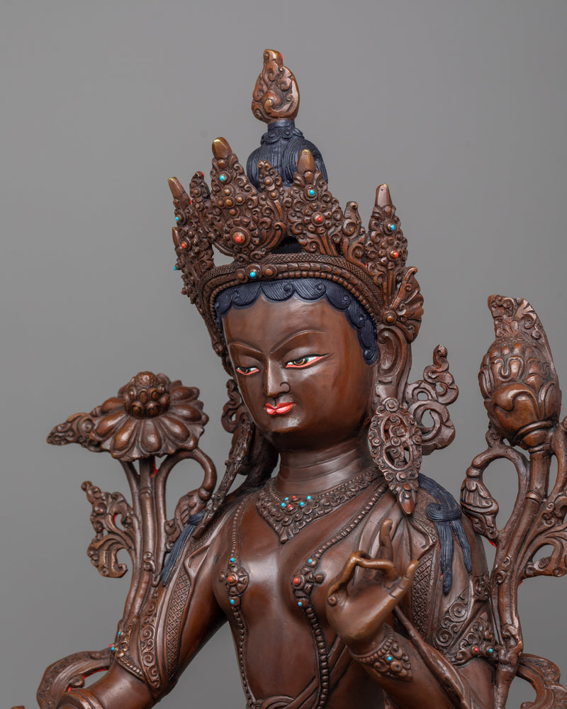 Green Shyamatara Statue | Symbol of Compassion and Protection