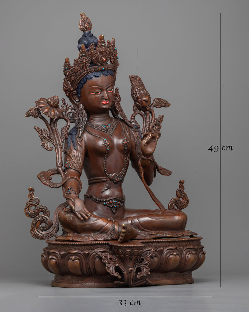 Green Shyamatara Statue | Symbol of Compassion and Protection