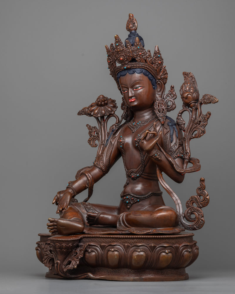 Green Shyamatara Statue | Symbol of Compassion and Protection