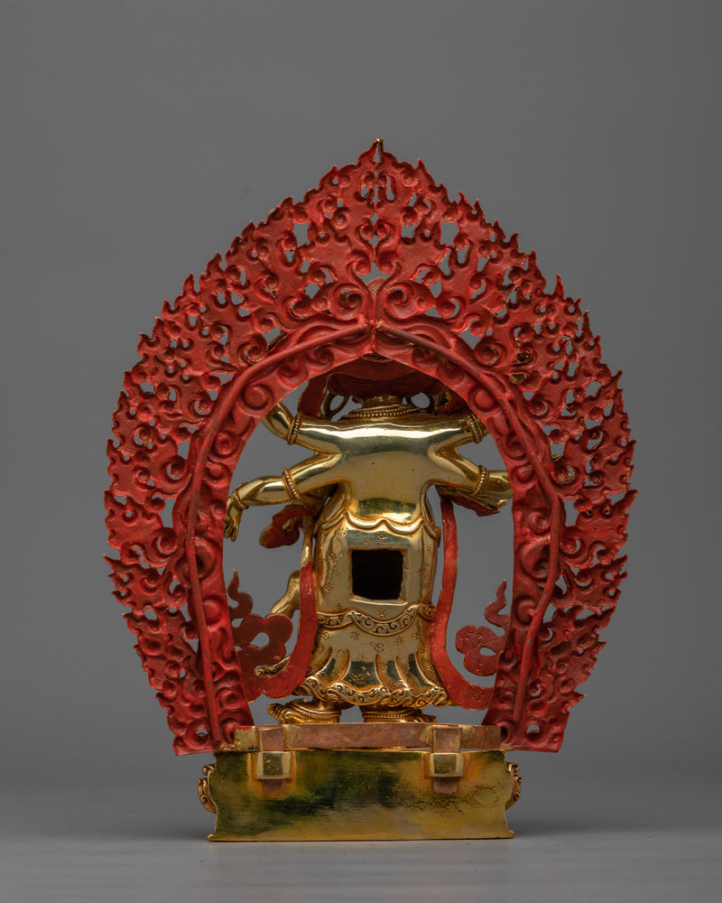 Six-Arms White Mahakala Statue | Embrace Protection and Power