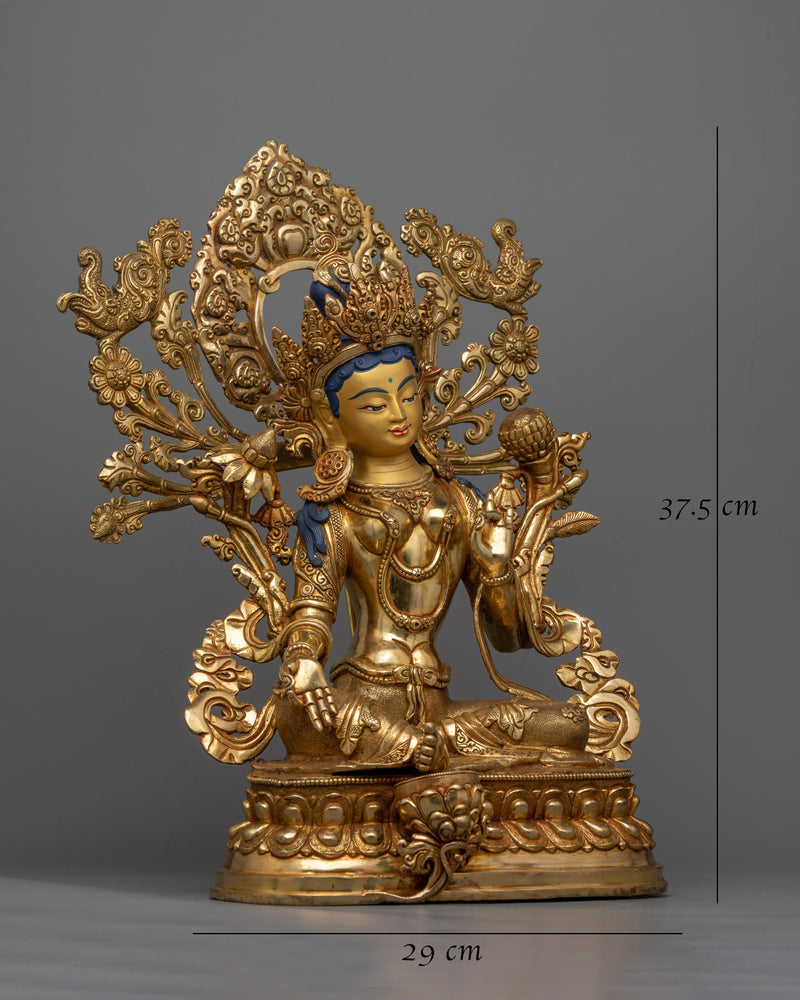 Green Syamatara Statue | Illuminating Your Sacred Space with Divine Harmony