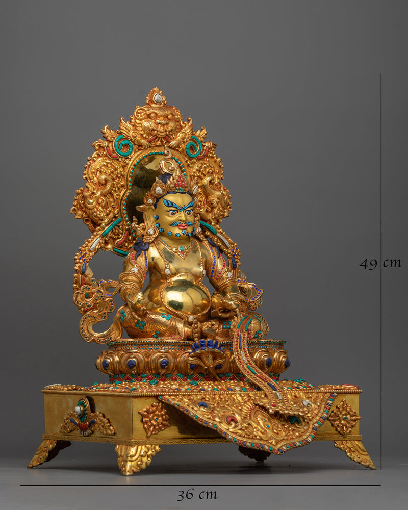 Dzambhala the Jewel Deity Statue | Invoking Prosperity and Spiritual Wealth