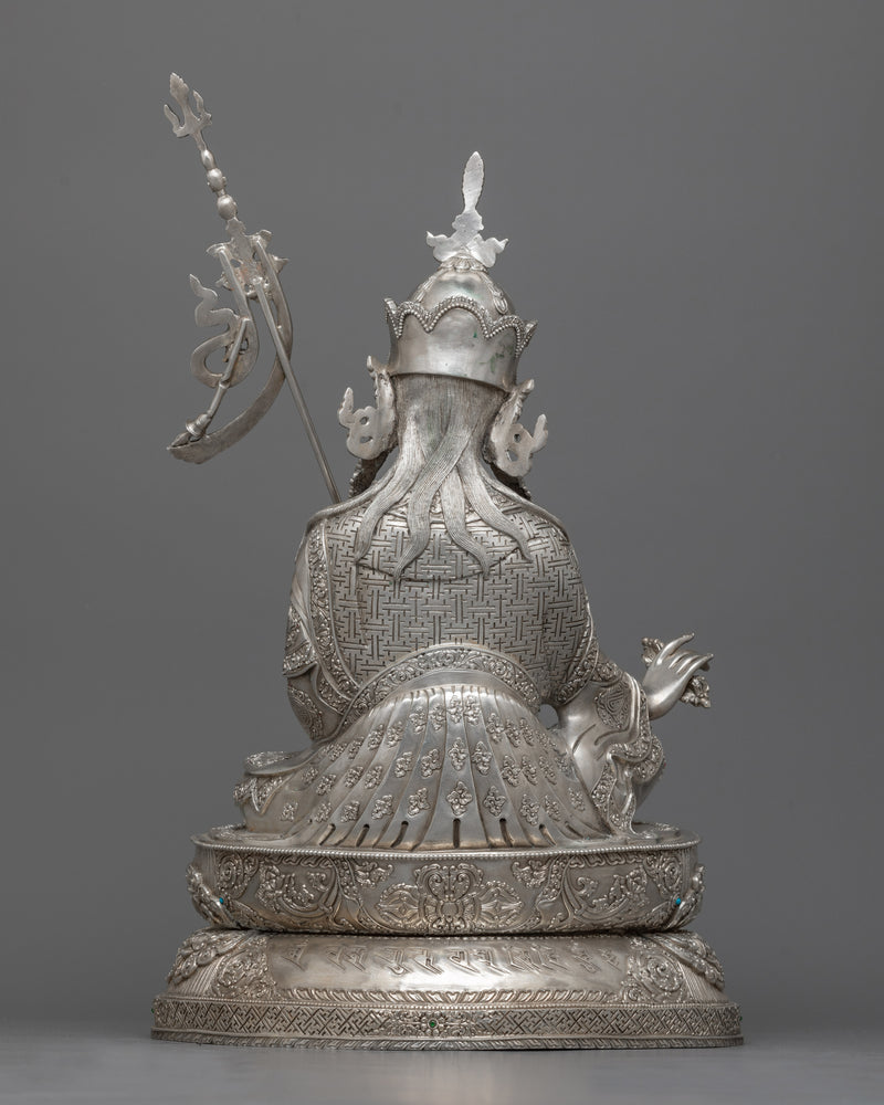 Guru Rinpoche Silver Statue | Mastery of Spiritual Enlightenment