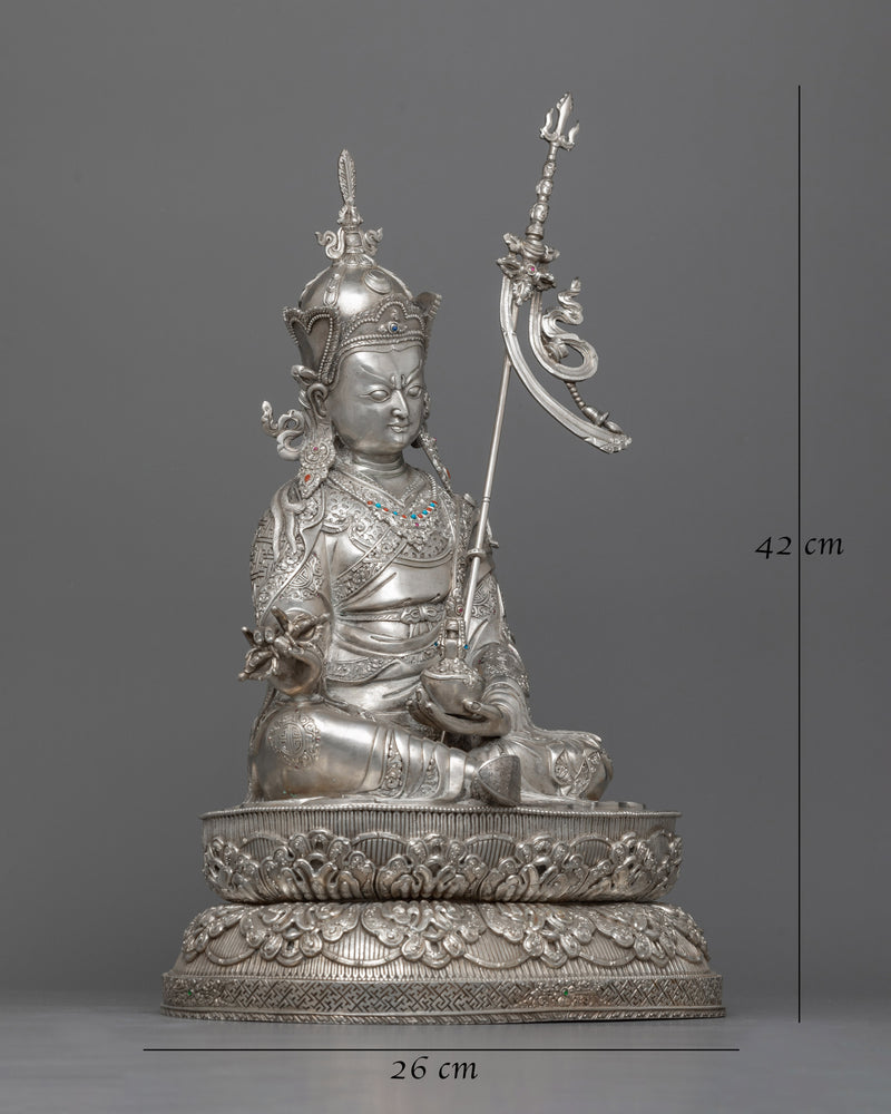 guru-rinpoche-silver statue