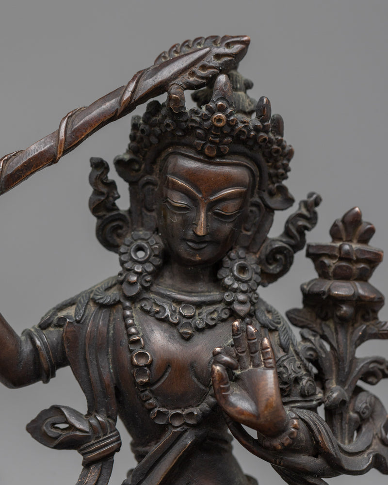 The Wisdom Bodhisattva Statue | Manjushri Radiating Divine Wisdom and Spiritual Insight