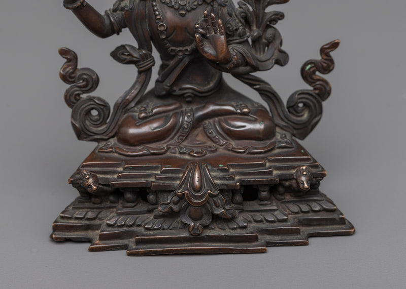 The Wisdom Bodhisattva Statue | Manjushri Radiating Divine Wisdom and Spiritual Insight