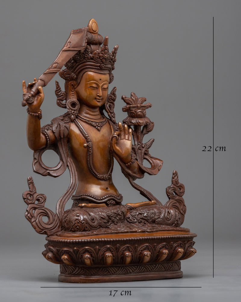 Wisdom Bodhisattva Deity Manjushri Statue | Embodiment of Divine Insight