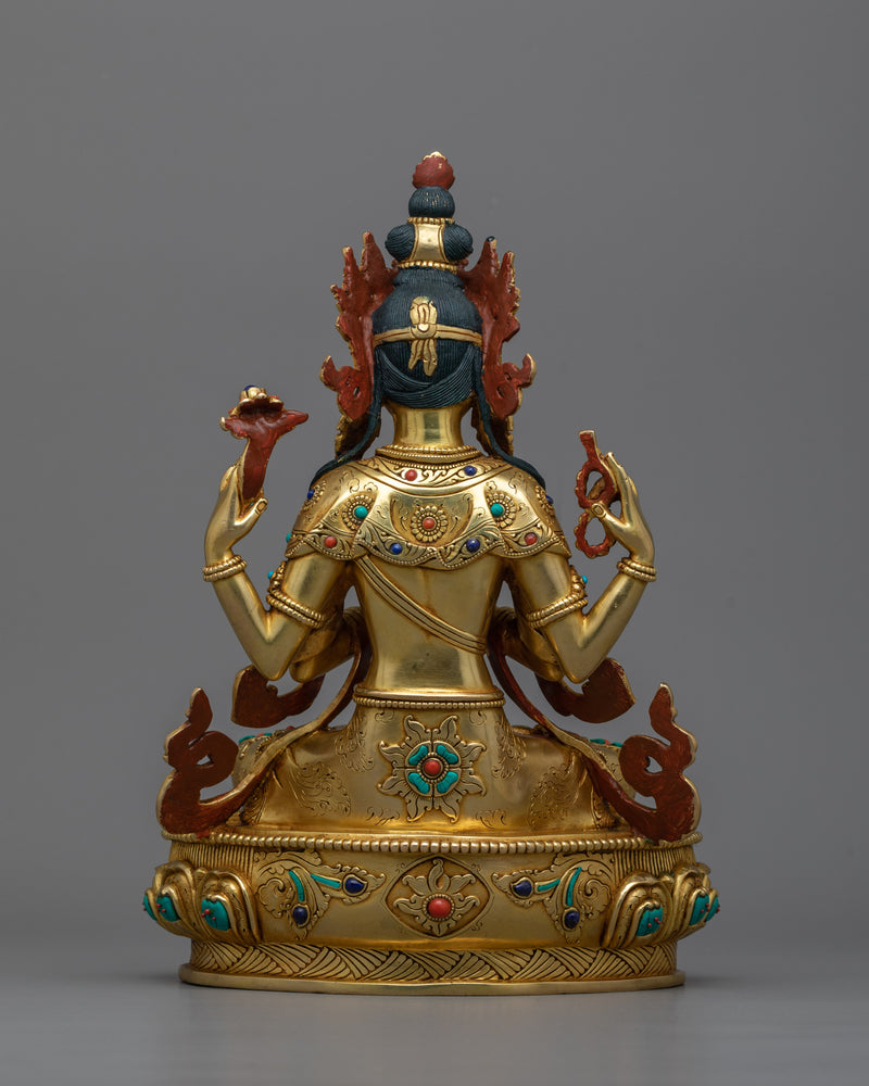 Loving-Kindness Deity Chenrezig Statue | Discover Inner Peace and Spiritual Harmony