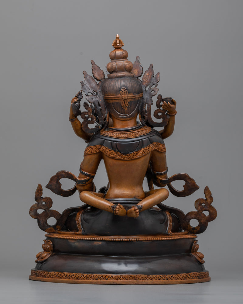 Purify Vajrasattva with Consort Statue | Embodying Spiritual Union Harmony