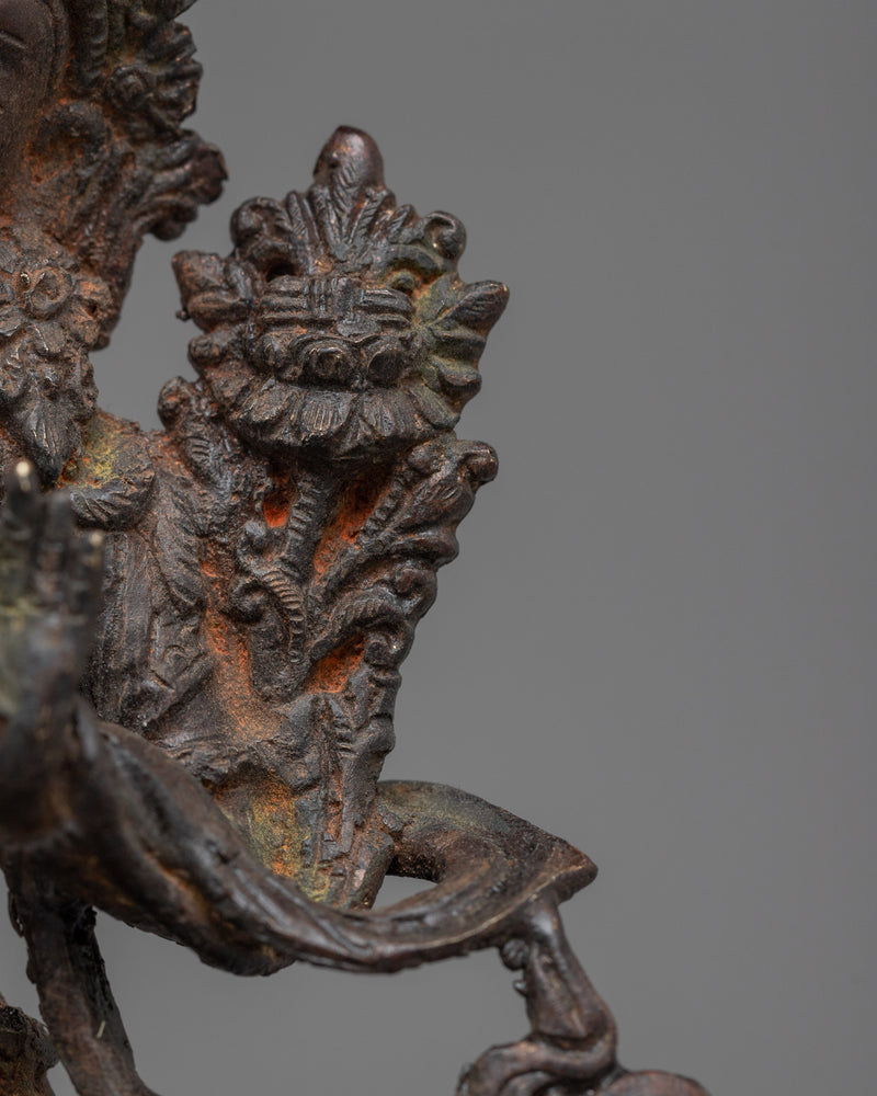 Manjushri Antique Figurine | Enlightened Wisdom Embodied