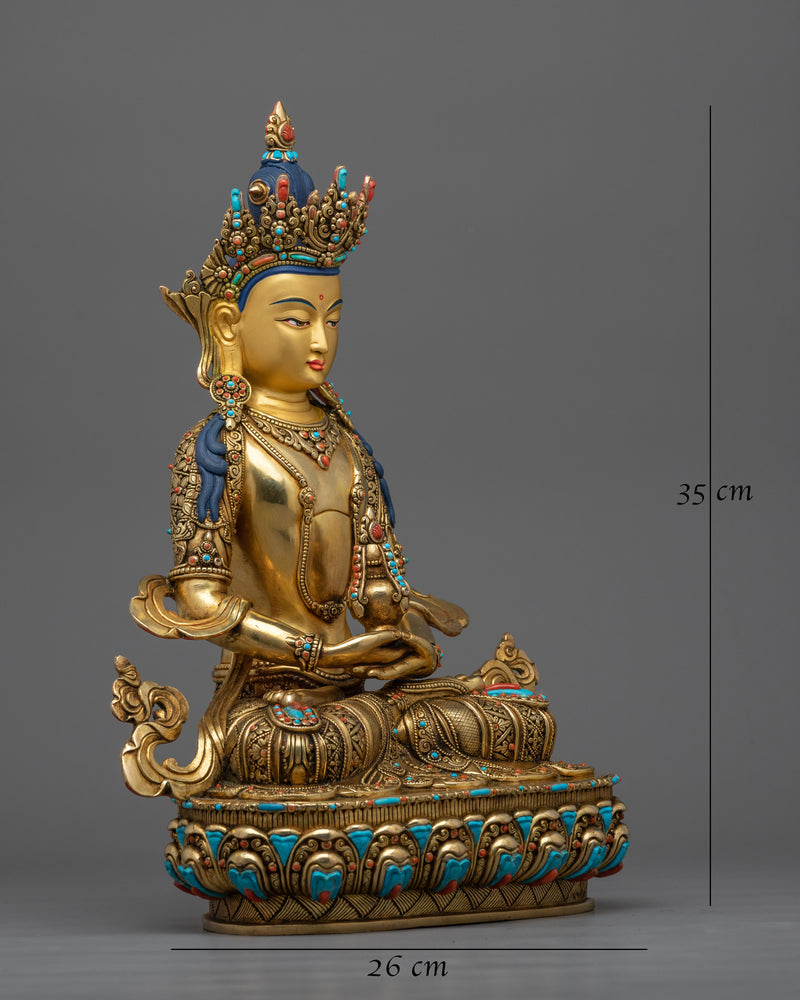 Longevity Bodhisattva Amitayus Statue | Radiant Symbol of Eternal Life