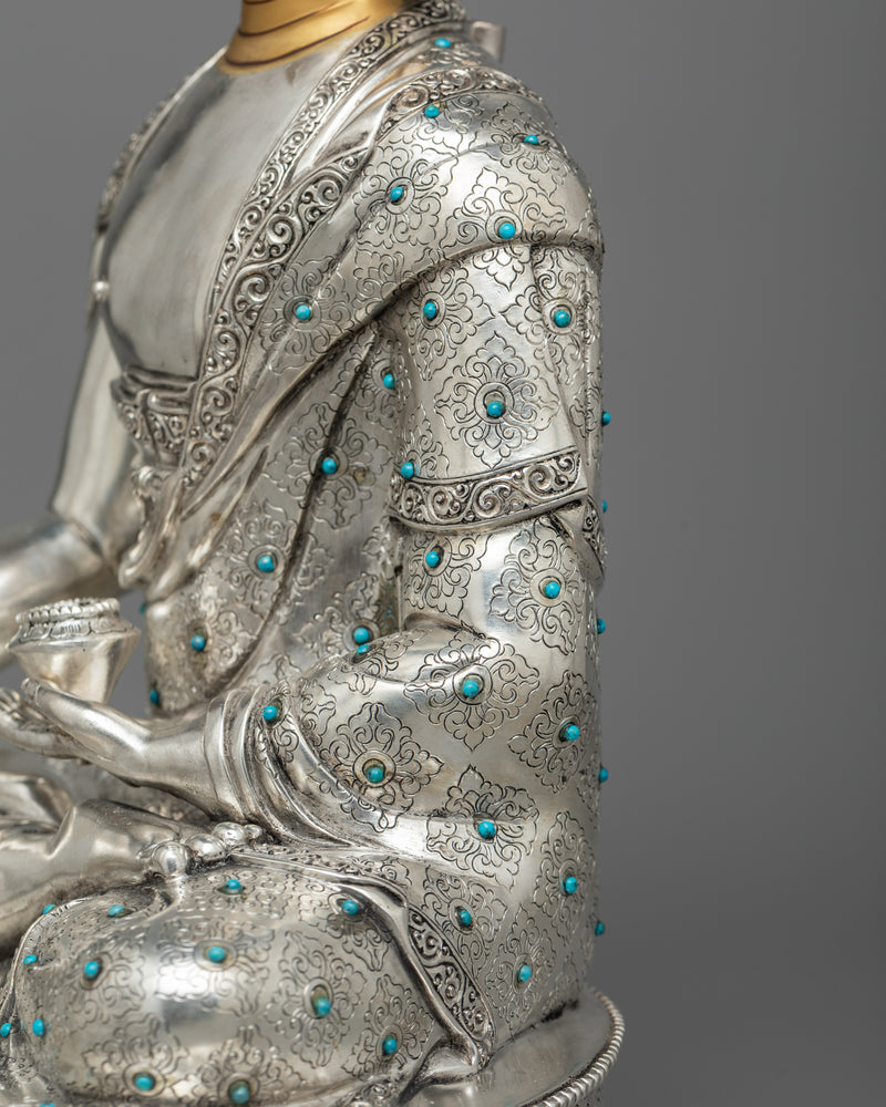 Silver Figurine Shakyamuni Buddha | Serenity Embodied