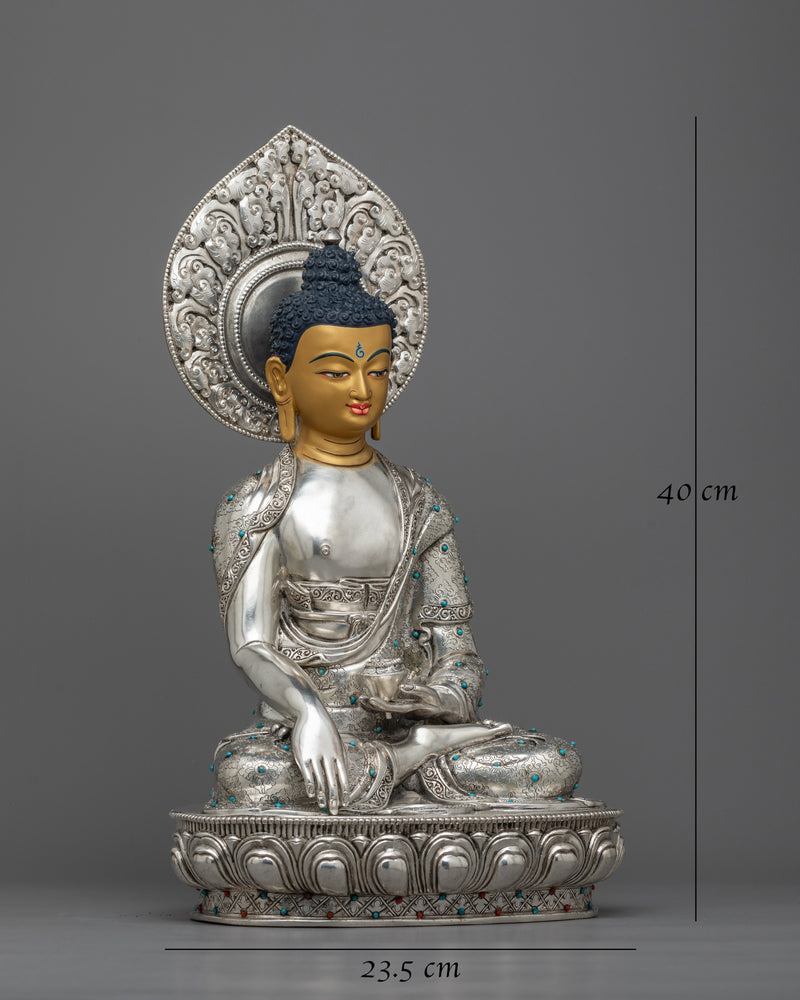 Silver Figurine Shakyamuni Buddha | Serenity Embodied