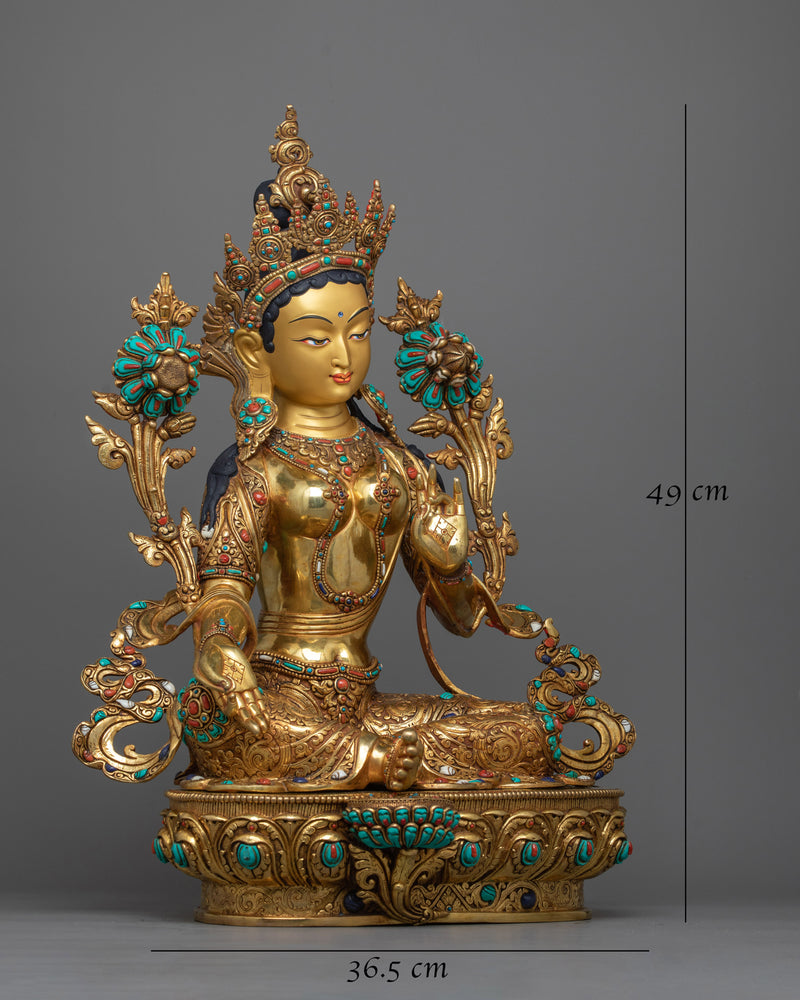 Green Tara Figurine | Radiant Symbol of Compassion