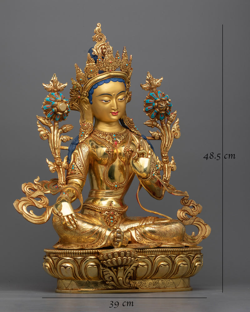 Graceful Green Tara Statue | Radiant Symbol of Compassion