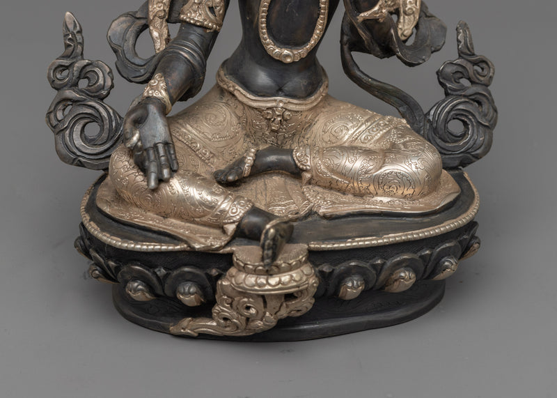 Oxidized Green Tara Figurine | Symbol of Compassion and Wisdom