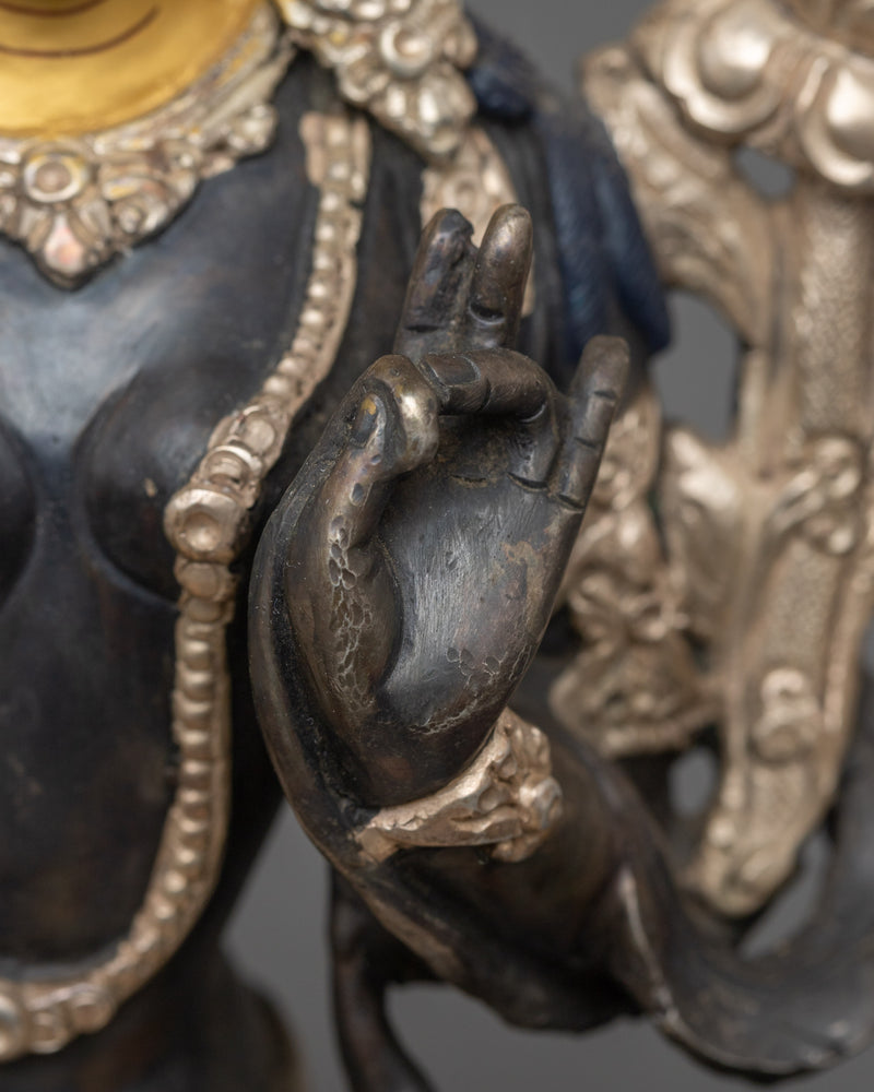 Oxidized Green Tara Figurine | Symbol of Compassion and Wisdom