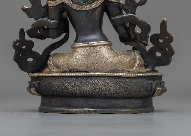 Oxidized Green Tara Figurine | Symbol of Compassion and Wisdom