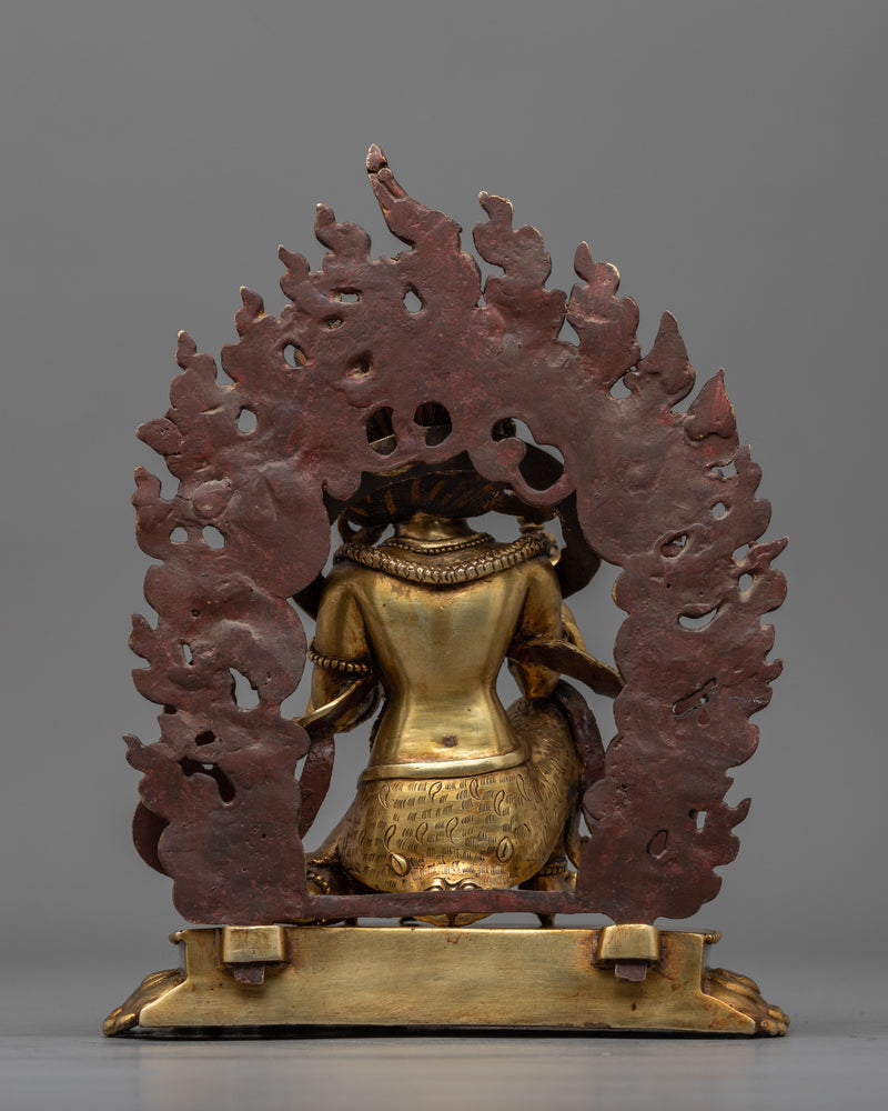 Dynamic Bodhisattva Vajrapani Sculpture | Gold Gilded Mastery From Nepal