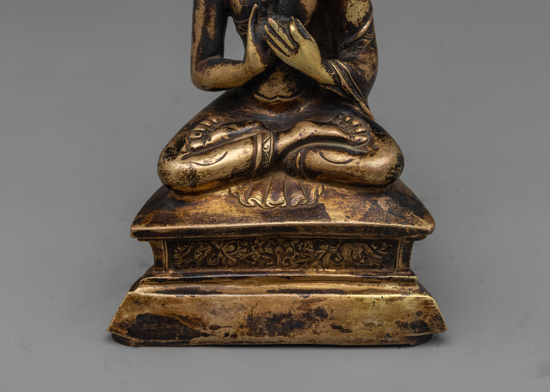 Primordial Buddha Vairocana Statue | Antique Finish Sculptures from Nepal