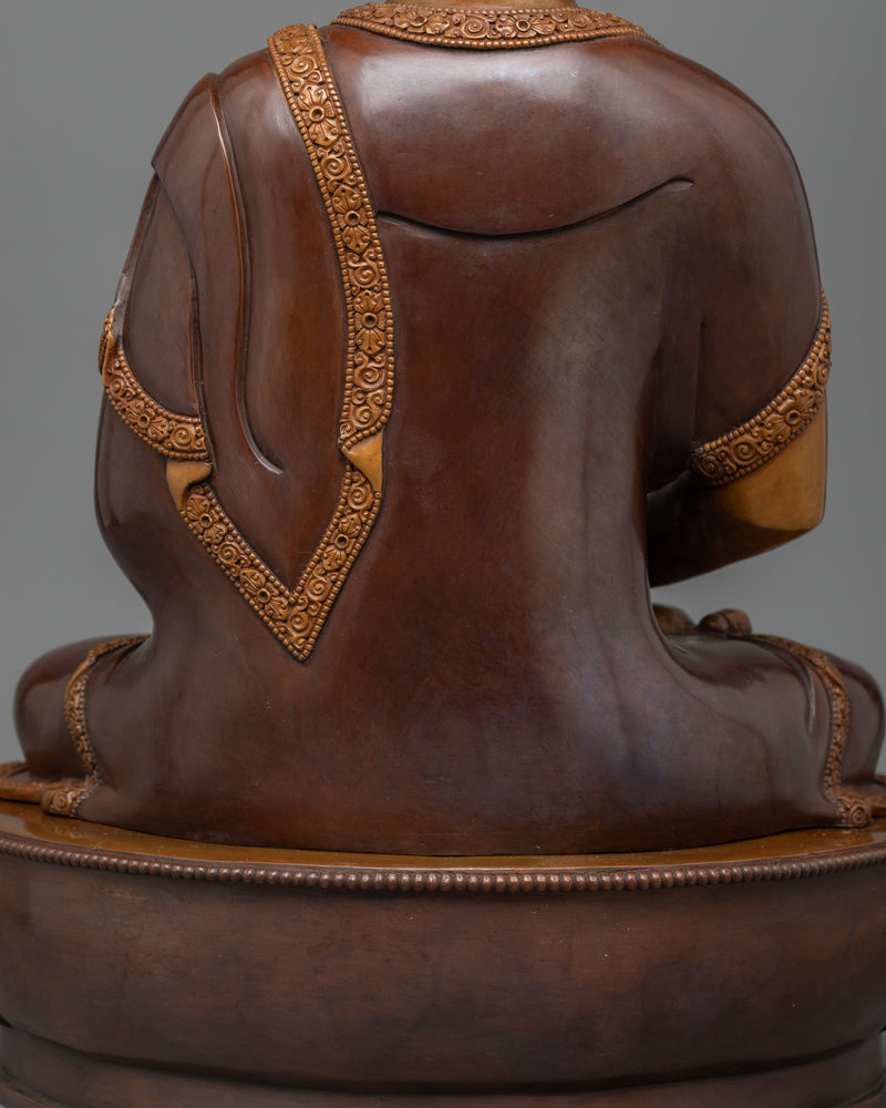 Amitabha Buddha of Pure Land Sculpture | Oxidized Copper Majesty