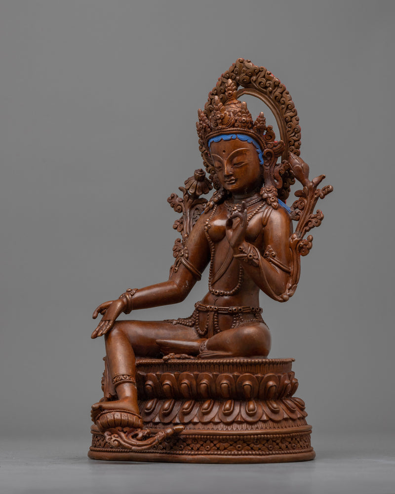 green-tara-oxidized-sculpture-for altar