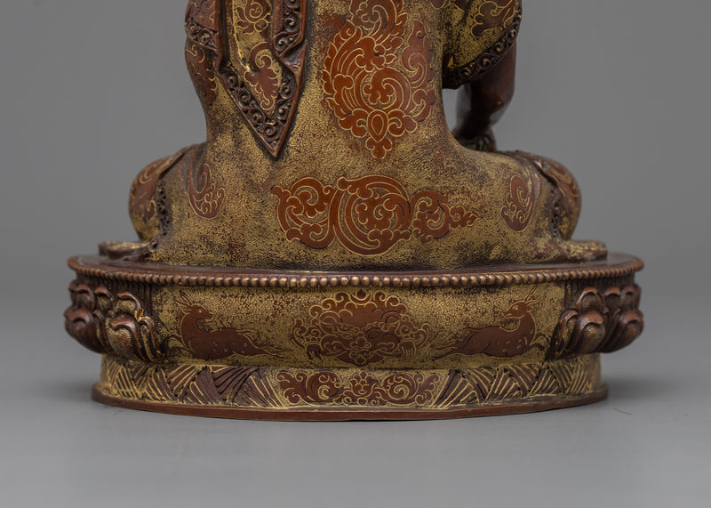 Beautiful Shakyamuni Buddha Sculpture | Nepalese Oxidized Statue