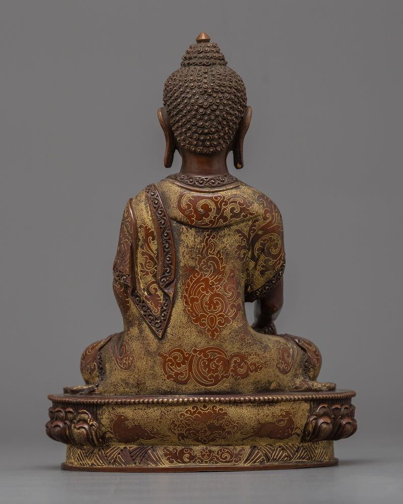 Beautiful Shakyamuni Buddha Sculpture | Nepalese Oxidized Statue