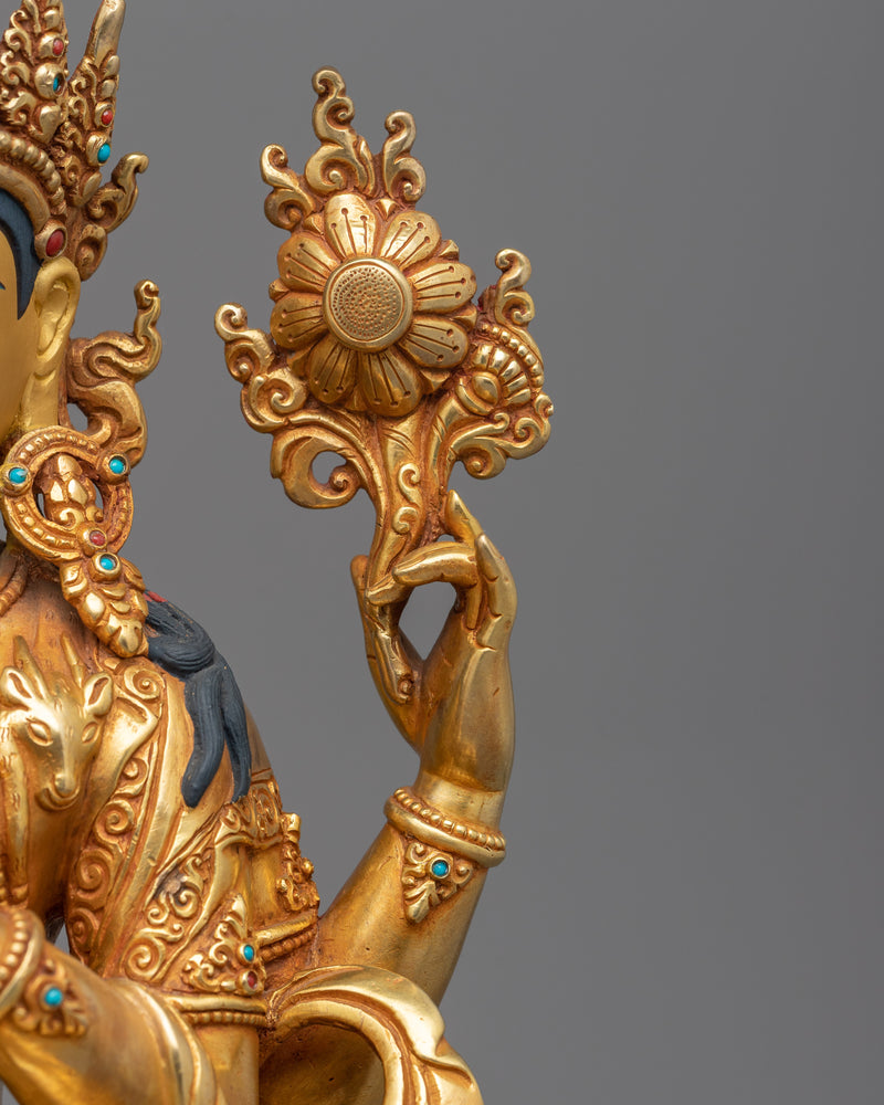 Kind Deity Chenrezig Statue | Embodiment of Compassion