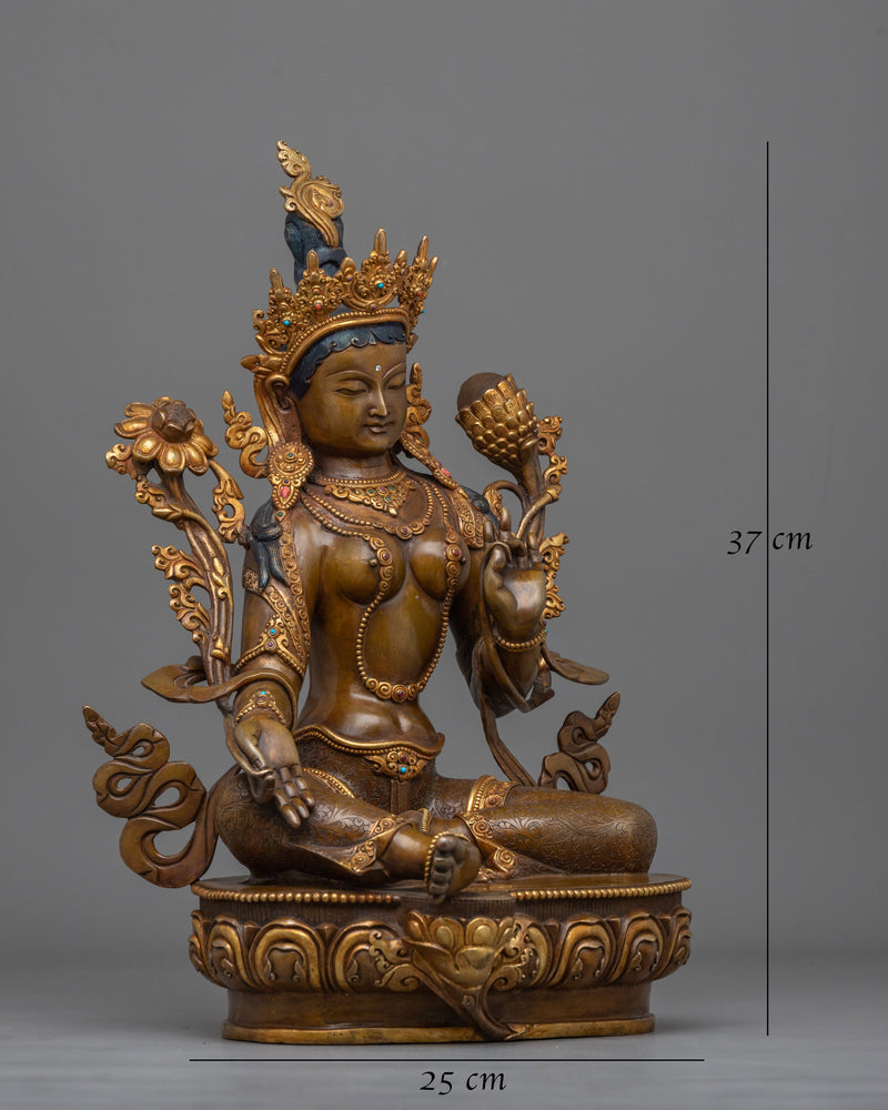 Arya Tara Oxidized Figurine | Radiant Symbol of Devotion