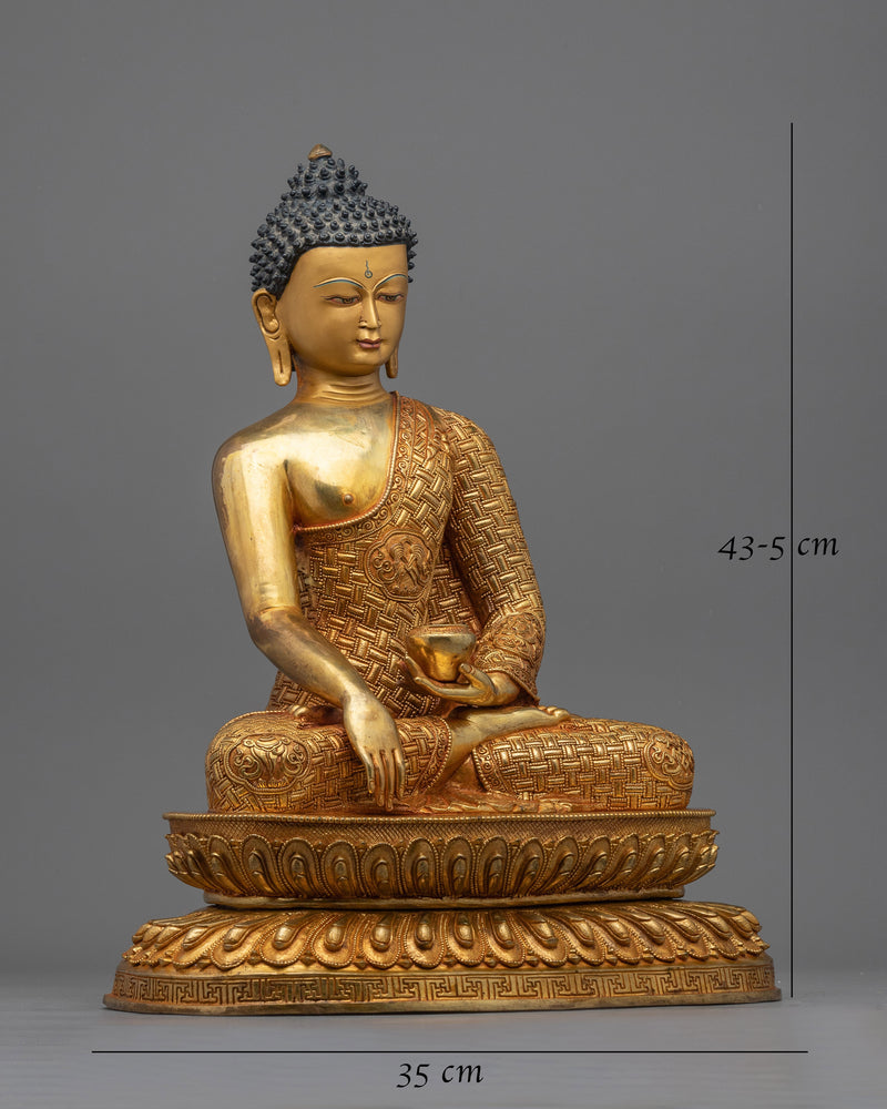 Shakyamuni Buddha 24K Gold Gilded Figurine | A Symbol of Divine Enlightenment