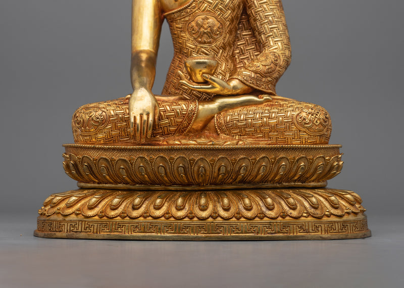 Shakyamuni Buddha 24K Gold Gilded Figurine | A Symbol of Divine Enlightenment