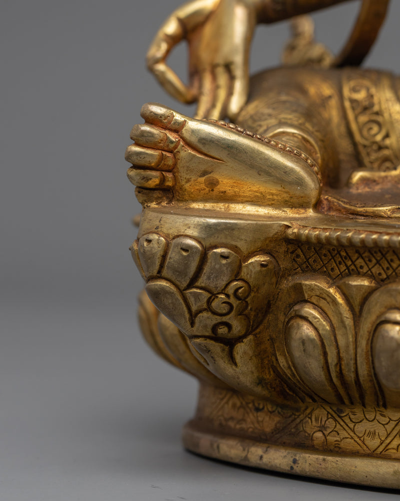 Arya Green Tara Statue | 24K Gold Gilded Embodiment of Compassion