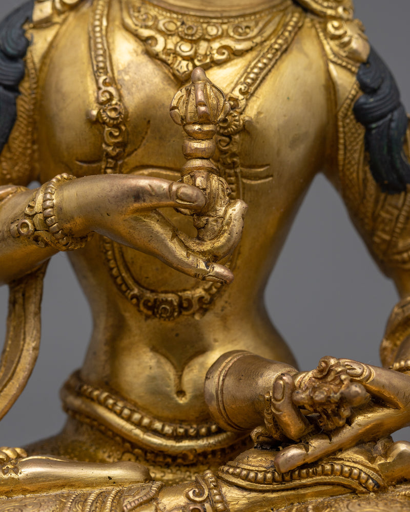 Vajrasattva Primordial Buddha Statue | 24K Gold Gilded Symbol of Purity