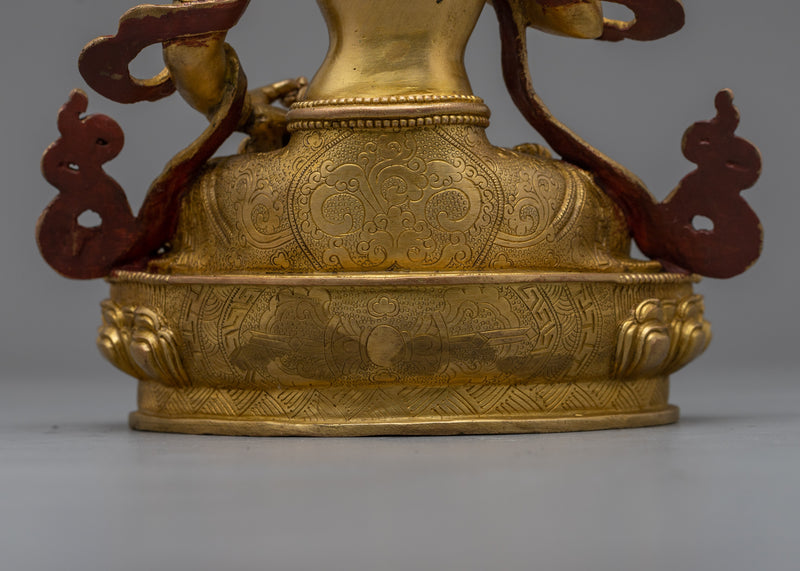 Vajrasattva Primordial Buddha Statue | 24K Gold Gilded Symbol of Purity