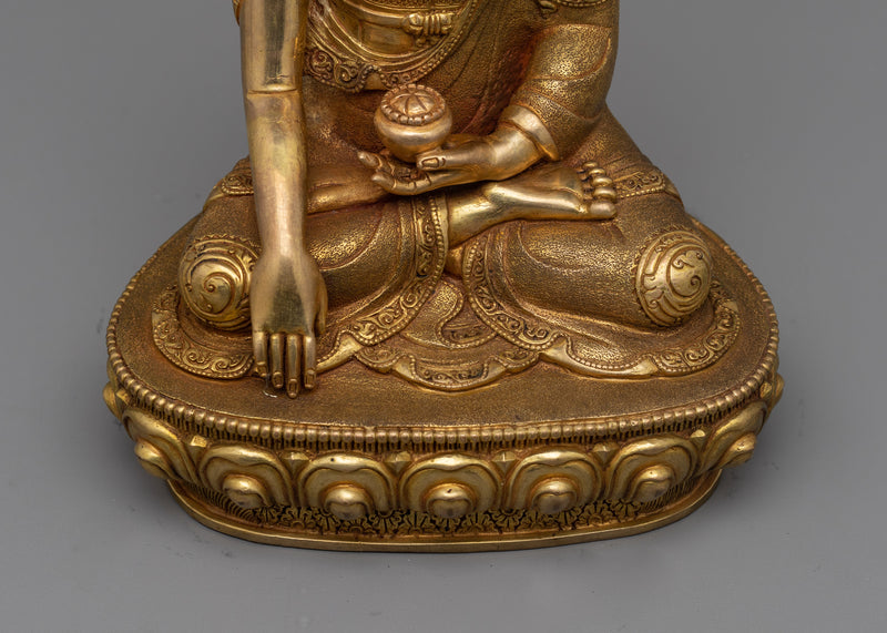 Historical Buddha Statue | 24K Gold Gilded Enlightened Master