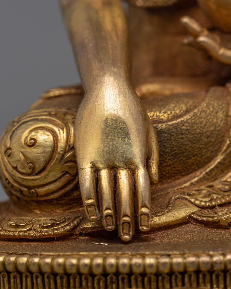 Historical Buddha Statue | 24K Gold Gilded Enlightened Master