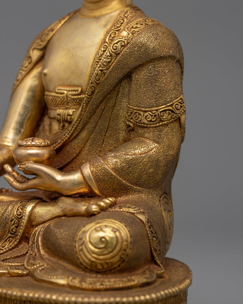 Historical Buddha Statue | 24K Gold Gilded Enlightened Master