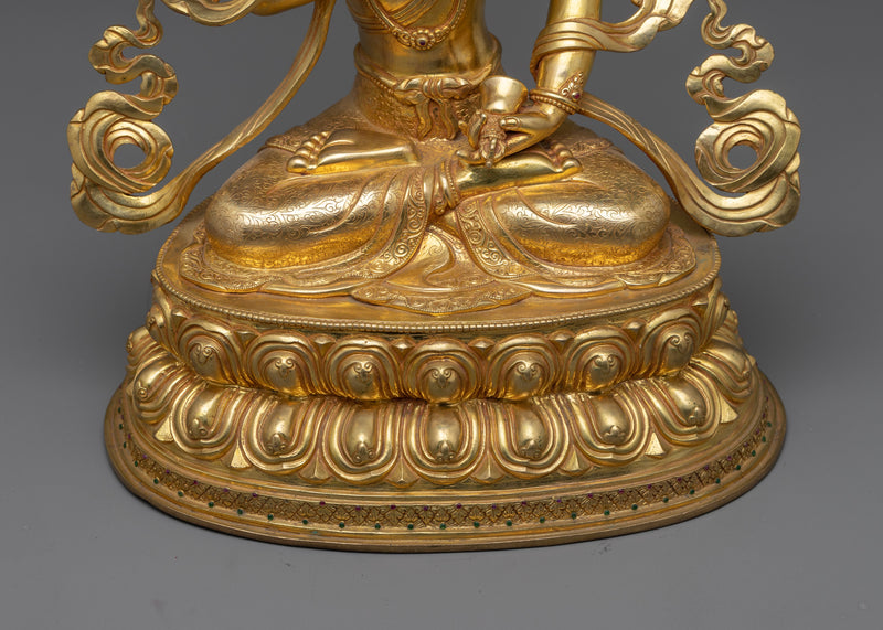 Purification Buddha Vajrasattva Statue | 24K Gold Gilded Icon of Clarity